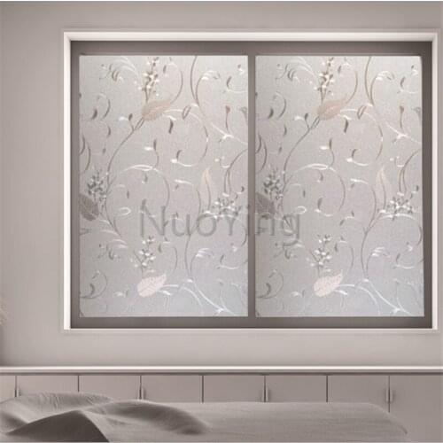 Opaque Glass Film Office Decoration Privacy Window Film Ultraviolet Anti-static Matte Protection Non-adhesive Window Sticker Whi