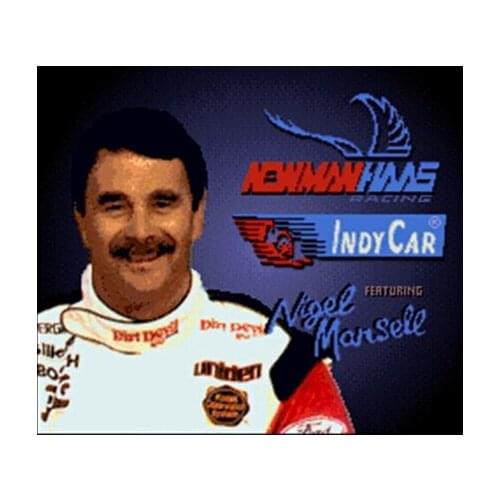 Newman-Hass Indy Car Featuring Nigel Mansell NTSC Version 16 Bit 46 Pin Big Gray Game Card For USA Game Players
