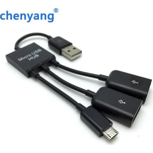 NEW USB 2.0 2 Port HUB with Micro USB Cable Charge for Samsung Galaxy S3 S4 S5 Smartphone and Computer
