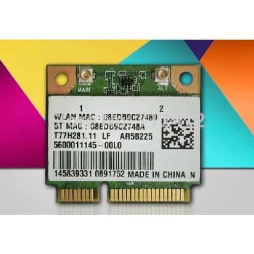 SSEA Wholesale Original New WiFi + Bluetooth 4.0 Wireless Card for ATHEROS AR5B225 300M Half MINI-PCI 802.11b/g/n