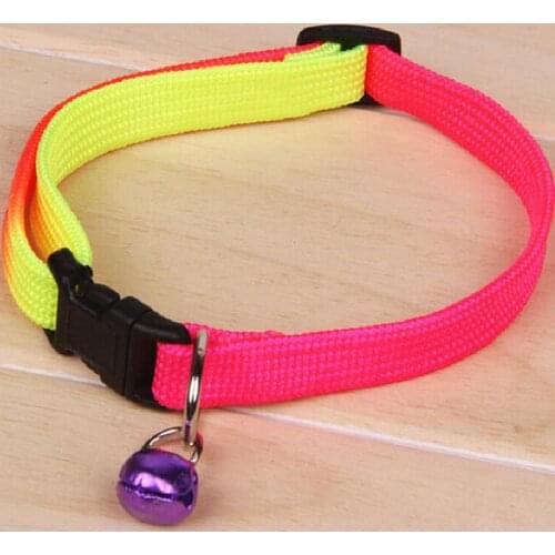 Dog Cat Traction rope haulage rope necklace Pet Leash Retractable dog Collar leash Chain Collars Small bell random Color