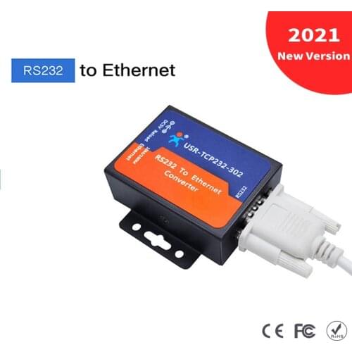 RS232 to Ethernet Converter TCP IP Serial Port Network Server Support DNS DHCP UDP Server Client USR-TCP232-302