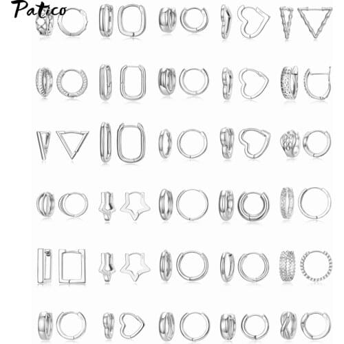 925 Sterling Silver Wedding Engagement Hoop Earrings For Women Girls Fashion Jewelry 2021 Trend Wholesale