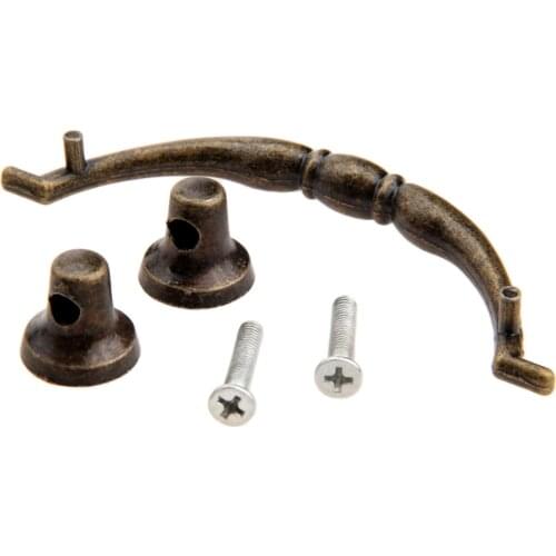 Antique Furniture Handles Cabinet Knobs and Handles for Jewelry Box Wooden Case Kitchen Drawer Cupboard Pulls Handles Bronze 1Pc