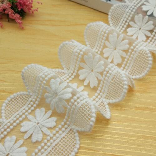 19 Yards Mesh Embroidery Lace Trim Handmade DIY Garment Needlework Sewing Accessories Fabric Clothing Decoration Width9cm 748