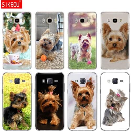 Silicone cover phone case for Samsung Galaxy J1 J2 J3 J5 J7 MINI 2016 2015 prime yorkshire terrier dog puppy