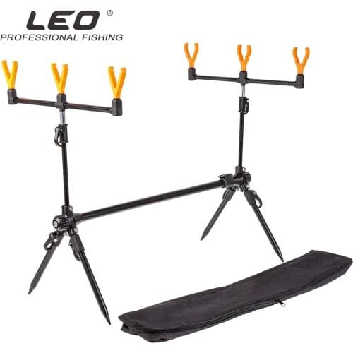 LEO Fishing Rod Stand Adjustable Retractable Carp Fishing Pole Stand Holder Fishing Accessories Tools Bracket Carp for Pesca