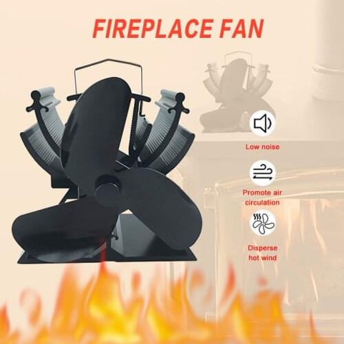 VODA 3 Blade Mini Heat Powered Stove Top Fan Efficient Heat Distribution Fireplace Fan 12.5cm For Small Space On Wood Burner