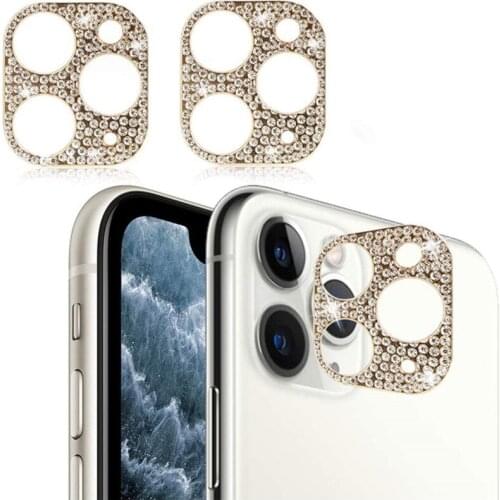 For IPhone 12 11 Pro Max Mini Camera Lens Protective Case Protector for IPhone12 Bling Glitter Diamond Cover Phone Accessories