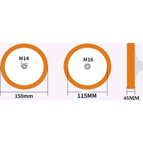 1PCS 125mm 150mm Auto Car Polishing Pad For Polisher Sponge Wheel Waxing Orange Car Accessories Polishing Disc Wash Maintenance