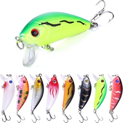 8pcs Mini Minnow Fishing lure 5cm 3.6g hard bait Artificial Plastic pesca Sea fishing wobblers Bass fishing tackle