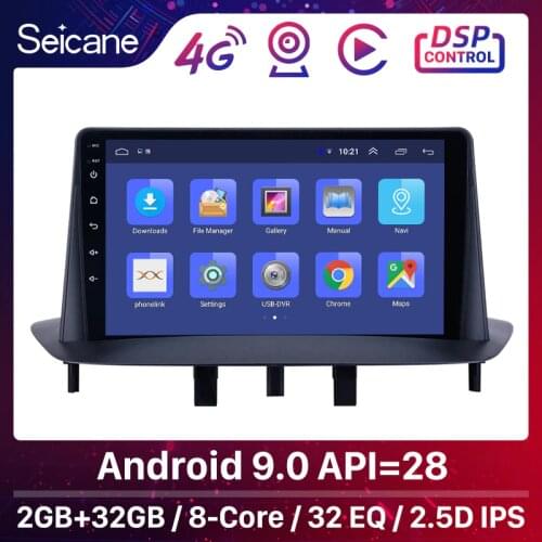 Seicane Car GPS Unit Player Stereo Android 9.1 GPS Navigation for Renault Megane 3 2009 2010 2011 2012-2014 support Carplay SWC