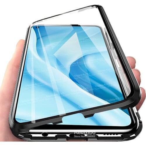 For Xiaomi 11 Lite Case 360° Magnetic Flip Cover Xiomi Mi 11Lite Mi11 Light Mi11Lite 5G 4G Double-Sided Glass Protective Coque