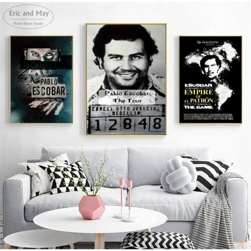 Escobar Pablo Colombia Movie Poster And Print Wall Art Canvas Painting Pictures New Vintage Style Living Room Decoration Plakat