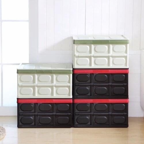 Multifunctional Storage Box Folding Crate Collapsible Containing Box Stackable Storage Bin Foldable Plastic Box Laundry Basket