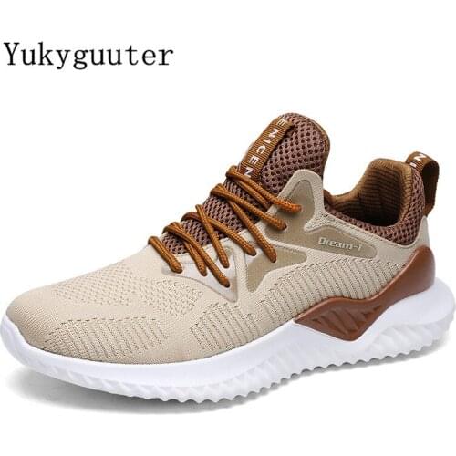 Men Running Shoes Flats Sports Sneakers Breathable 2019 Summer Walking Mesh Man Athletic Lace Up High Quality Comfortable