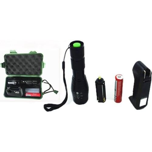 RETAIL BOX E17 CREE XM-L T6 flashlight High Power CREE LED Torch Zoomable CREE LED Flashlight torch light with 3 x AAA or 1 x 18