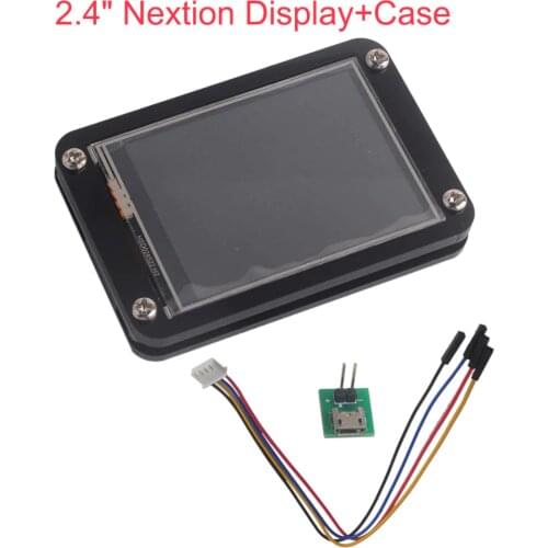 2.4 inch 2.4" Nextion Display Enhanced UART HMI Touch Display Module LCD Screen+Black Acrylic Case for Arduino Raspberry Pi GPIO