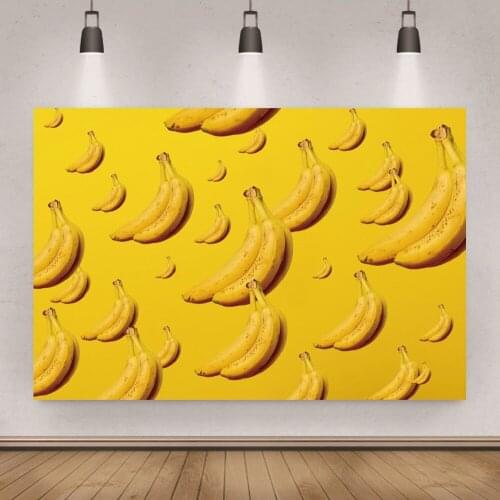 Bright Yellow Theme Banana Background for Portrait Photography Bedroom Decors Photographic Backdrops Photocall Studio