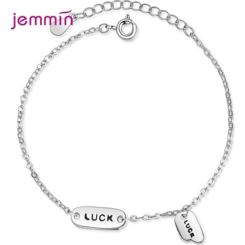 Lucky Genuine 925 Sterling Silver Pendant Bracelet For Women Girls New Trendy Women Charm Bracelet Jewelry Accessory For Party