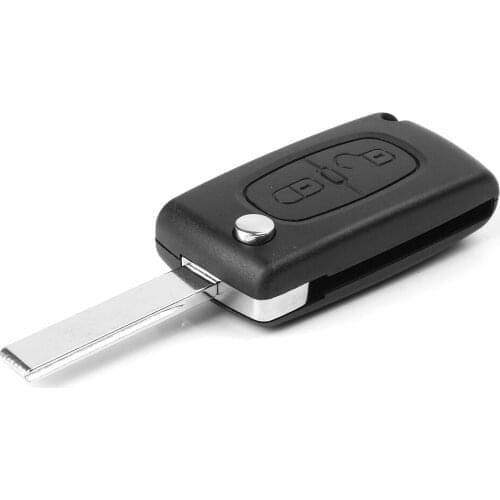 1pcs Car Flip Remote 2 Buttons Key Shell Case For PEUGEOT 207 / 307 / 307S / 308/ 407 / 408 / 607