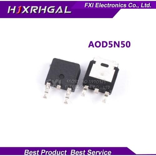 10pcs/lot D5N50 AOD5N50 MOS TO-252 new original