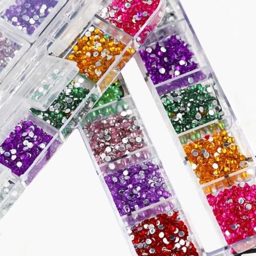 12Grids Crystal Rhinestones Mold Filling Tools Multicolored Stones Beads Sequins Diy Epoxy Resin Mold Accessories Nail Art Decor