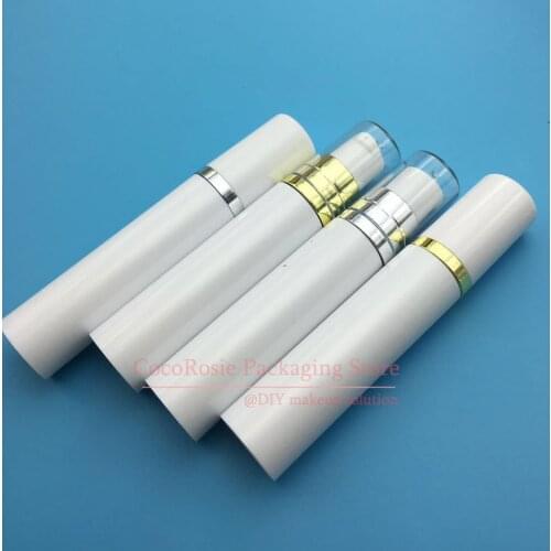 30 pieces/lot) 10ml White Airless Cosmetic Pump bottle Plastic mini Empty Airless Pump bottles Vacuum Bottle Sample
