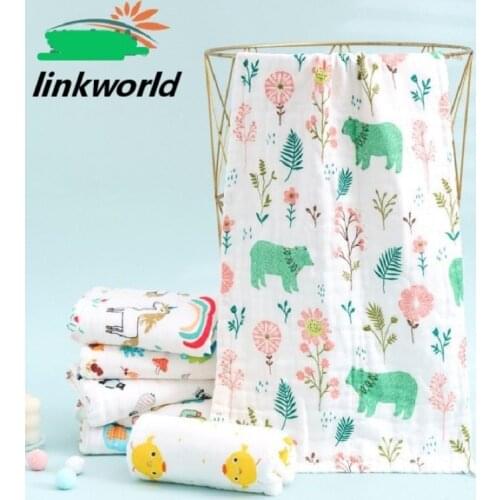 6 Layers Factory Muslin Blanket 100%Cotton Baby Swaddle Soft Newborn Bath Towel Gauze Infant Kids Wrap Sleepsack Stroller Cover