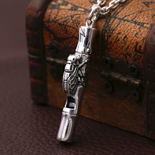 925 Silver Whistle Pendants for Necklace Pendant Vintage Unisex Pendants Jewelry for Men And Women Necklace Slide Pendants Gifts