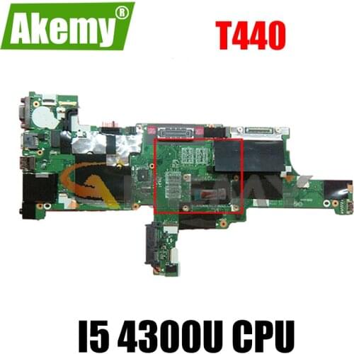 Akemy VIVL0 NM-A102 For Lenovo Thinkpad T440 Laptop Motherboard CPU I5 4300U 100% FRU 04X5012 04X5014 04X5010 04X5011