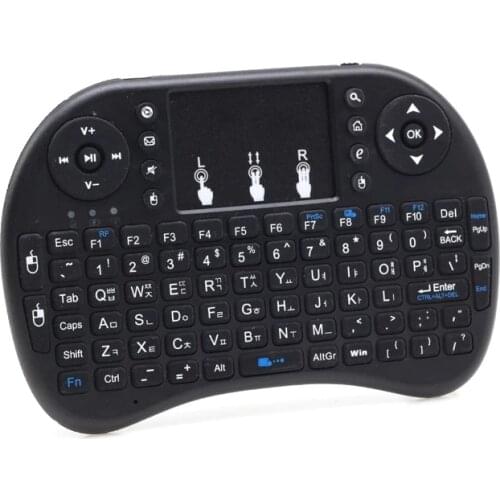 Rii i8+ Wireless/Bluetooth Mini Russian Keyboard With Lithium Battery Backlight Touchpad For PC, TV Box, Windows