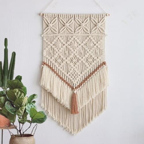 Bohemian tapestry tassels hand woven cotton cord hanging cloth decoration wall decor wall tapestry