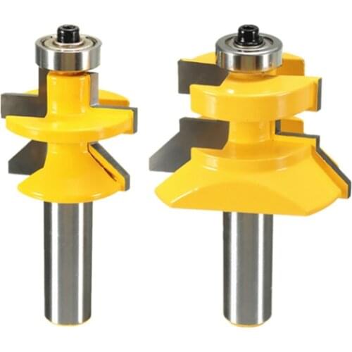 Brocas Ferramentas Marcenaria Tools 2pcs 0.5 Inch Matched Tongue And Groove V Notch Router Bits Woodworking Chisel Cutter Set