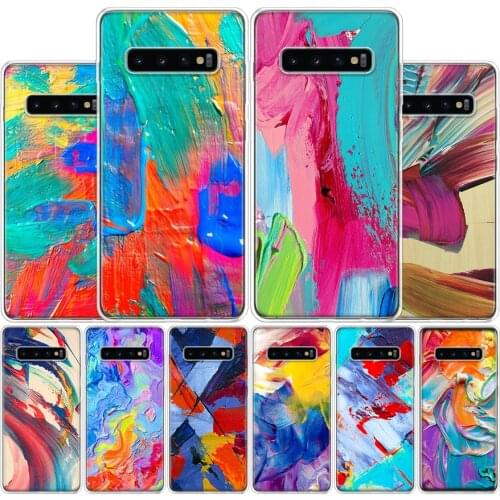 Art Oil Painting Color Cover Phone Case For Samsung Galaxy S10 S20 Ultra Note 10 9 8 S9 S8 Plus Pro Lite S7 S6 J4 J6 J8 + Coque
