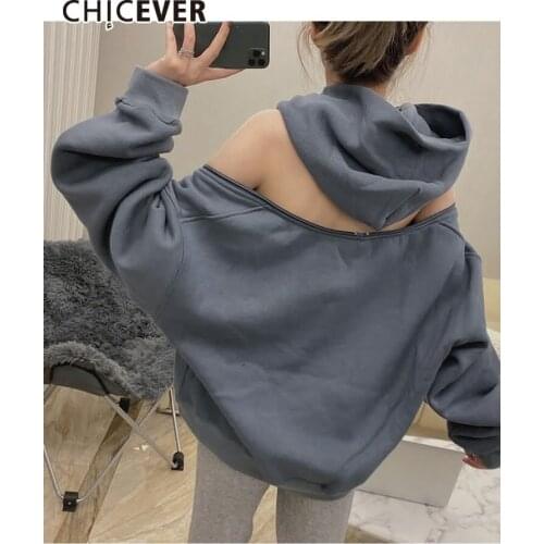 Женские толстовки с капюшоном CHICEVER China At AliExpress