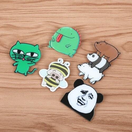 FFFPIN Cartoon Animal Expression Badge Clothes Decor Backpack Brooch Sign Coin Mosquito Net Ornaments Girl Boy Cheap China Gift