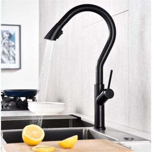 Kitchen Faucet Chrome/Black/Nickel Swivel Pull Out Kitchen Faucet Tap Single Hole Rotating Sink Faucet Water Mixer Tap Mixer Tap