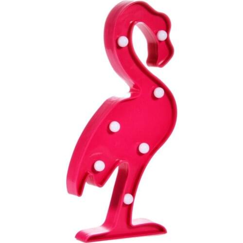 Led Flamingo Night Light Marquee Sign Table Lamps Romantic 3D Wall Moon Lamp Kids Children Gift Home Desk Decor