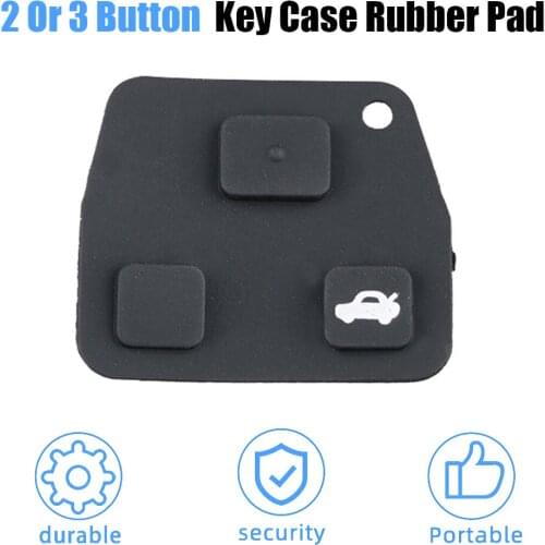 Mini Remote Key Case for Toyota Rubber pad for 2 or 3 button key fob case Yaris Corolla Avensis repair
