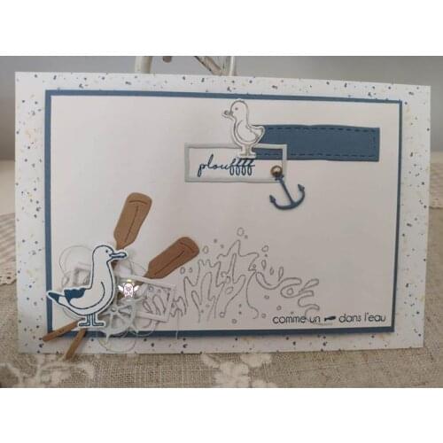 Mmao Crafts Metal Steel Cutting Dies New Nautical tire paddle Stencil For DIY Scrapbooking Paper/photo Cards Embossing Dies