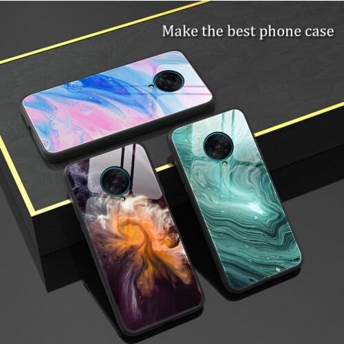 Marble Glass Case for Xiaomi POCO F2 pro Tempered Glossy Back Cover For Xiaomi Poco F2 Pocophone f2 pro redmi K30 Pro