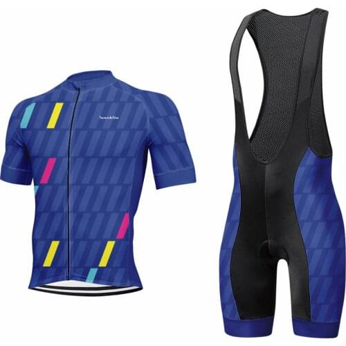 2019 New Runchita Summer Cycling Jersey Set Breathable Team Racing Sport Bicycle Jersey Mens Cycling Clothing Short Bike Jersey