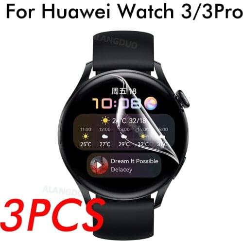 3PCS Soft Film For huawei watch 3 pro screen protector Not Glass for huawei watch 3 protection film smartwatch accessories