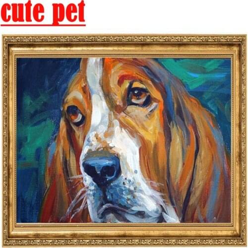 DIY BASSET HOUND Diamond Painting cross-stitch home decoration Living room fresco diamond embroidery round squaredrill Mosaic