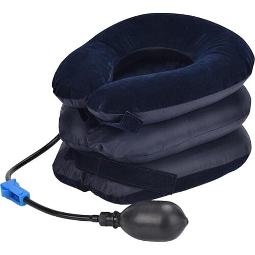 Air Inflatable Cervical Neck Traction Device Muscle Pain Relieving Brace Soft Neck Support Pillow Cushion with Adjustable Size
