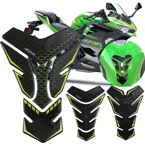 Stickers For Kawasaki Ninja 400 2018 2019 2020 2021 Tank Pad Tank Pads Gas Knee Emblem Badge Logo Decal Kit Accessories
