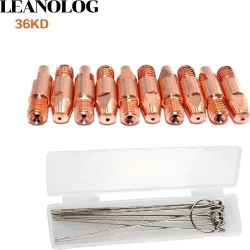 10pcs MIG Torch Head Accessory Electric Tip of Binzel MIG MAG 36KD Torch for MIG MAG Welding Machine with 1Box Dredge