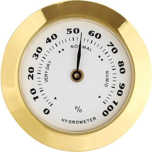 OOTDTY 1PC 38mm Moisture Meter Cigar Accessories Tobacco Pointer Hygrometer for Humidor Smoking Humidity Sensitive Gauge