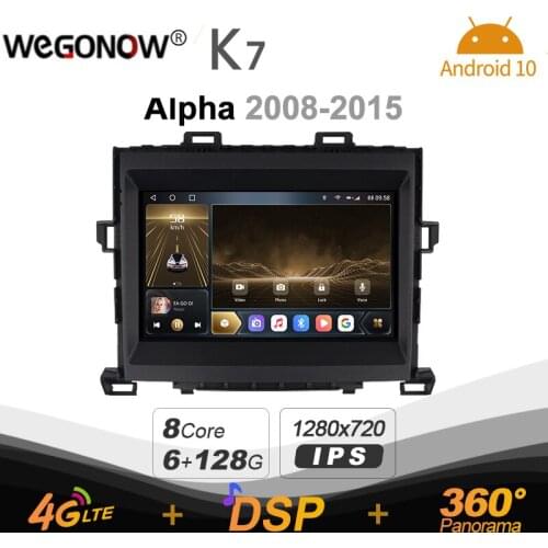 Ownice K7 6G+128G Ownice Android 10.0 Car Radio for Toyota Alpha 2008 -2015 GPS 2din 4G LTE 5G Wifi autoradio 360 SPDIF 1280*720